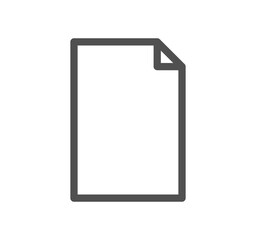 Document icon outline and linear vector.	
