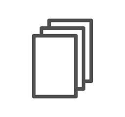 Document icon outline and linear vector.	
