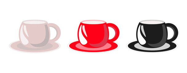 Set of tea or coffee cups 