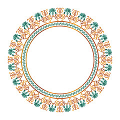 Gold Damask seamless pattern abstract EPS vector,Round ornament,Golden metallic border,floral damask ornament,floral circle embroidery,ethnic oriental traditional design for print,wallpaper,fabric