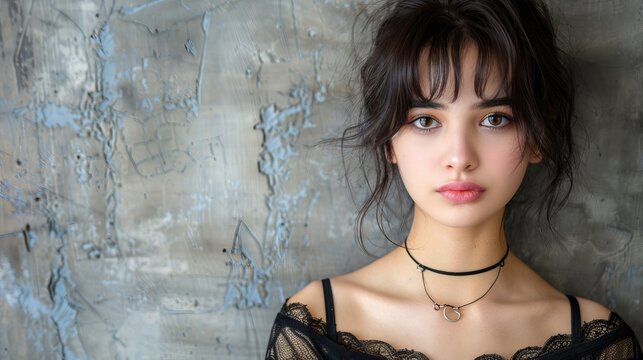 girl model Korean in a stylish image of a witch or sorceress