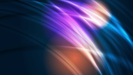 Abstract colorful smooth glowing neon waves background
