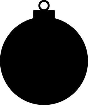 recommend clip art: Isolated Christmas ornament ball silhouette vector.