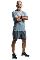 Fototapeta premium Senior Man in Sportswear with Arms Crossed