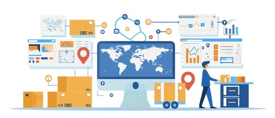 Global logistics and supply chain management with data and analytics.