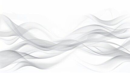 Obraz premium Abstract Gray Waves on White Background