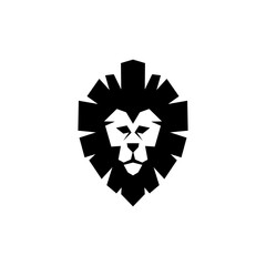 Lion logo vector illustration, emblem design.