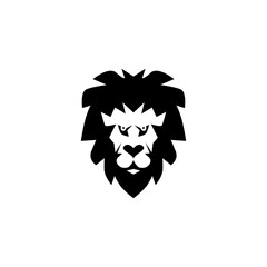 Lion logo vector illustration, emblem design.