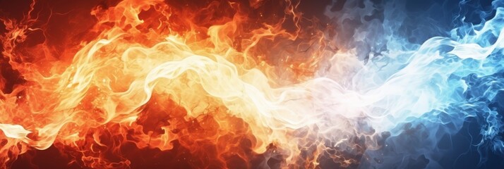 Fototapeta premium Fire and Ice Abstract Background