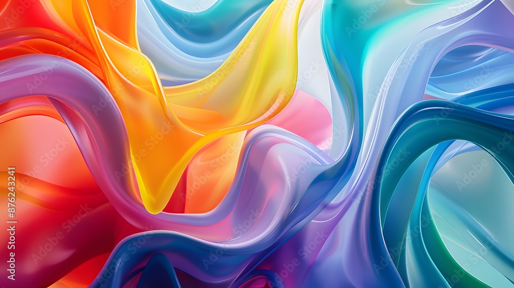 Poster a colorful liquid art piece with flowing, vibrant colors and dynamic movement, creating an abstract 