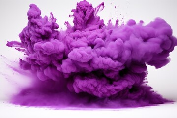 Obraz premium Abstract purple Ink Explosion, purple smoke powder explosion
