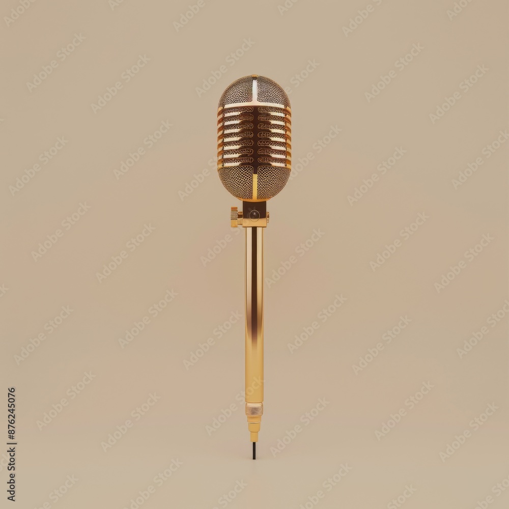 Poster monochromatic color scheme clean golden colored generative