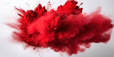 Red Color Burst Abstract