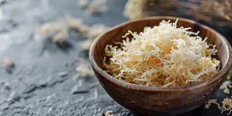 Nutrientpacked dried sea moss supports overall health and wellness. Concept Sea Moss Health Benefits, Nutrient-Packed Superfood, Wellness Support, Natural Supplements, Dried Sea Moss