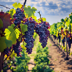 Fototapeta premium Grapes Field