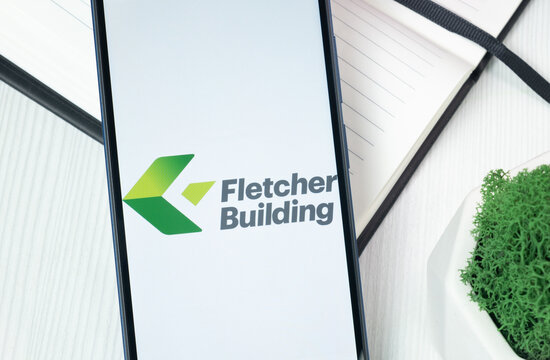 New York, USA - 30 June 2024: Fletcher Building Logo or Icon on Phone Screen