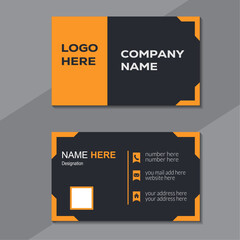 Double-sided creative business card vector design. for business and personal use.