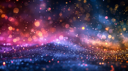 Obraz premium Blurred bokeh light on dark background