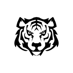The tiger icon is black, on a white background.