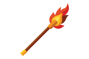 fire rod vector white background.eps