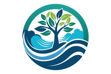 logo butzhu waves and water tree.eps