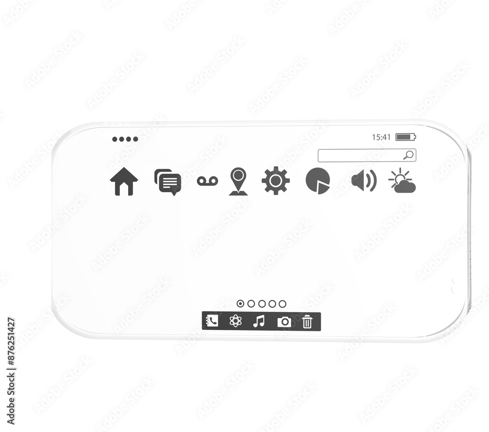Poster smartphone interface with icons