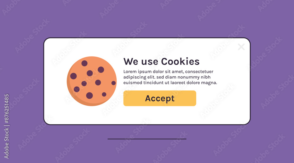 Poster protection of personal data information cookie and internet web page we use cookies policy concept f