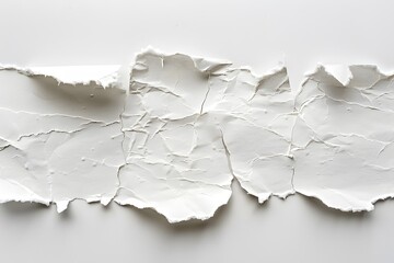 A white paper with a torn edge