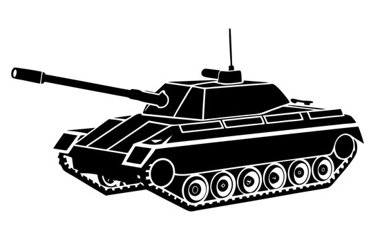 recommend clip art: Russian tank t  silhouette vector illustration
