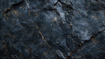 Fototapeta premium Black marble stone with space for text Grunge banner with rocky texture for design