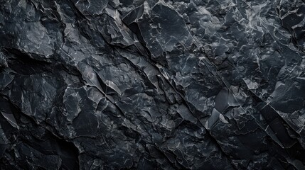 Black marble stone with space for text Grunge banner with rocky texture for design