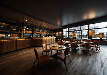 Obraz premium Caf? ambiance with a coffee scent.