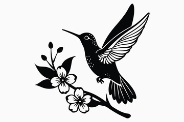 A photorealistic depiction of a tiny hummingbird.eps