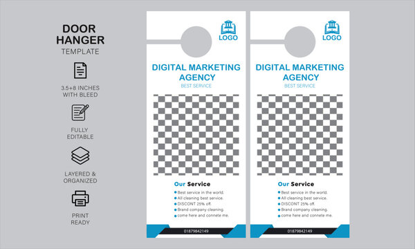 door hanger desin and template