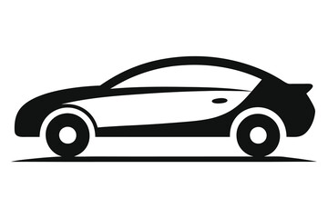 Black and shipping car icon or modern line symbol.eps