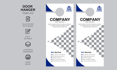 Door hanger design template for your business or company