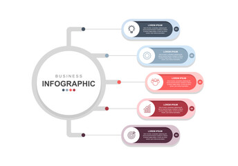 steps infographic  business concept design template vector