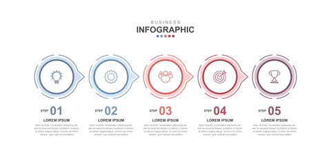 steps infographic  business concept design template vector