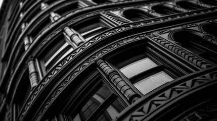 Obraz premium Moody black and white architectural photography