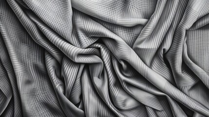 Obraz premium Realistic pencil drawing of various fabric textures