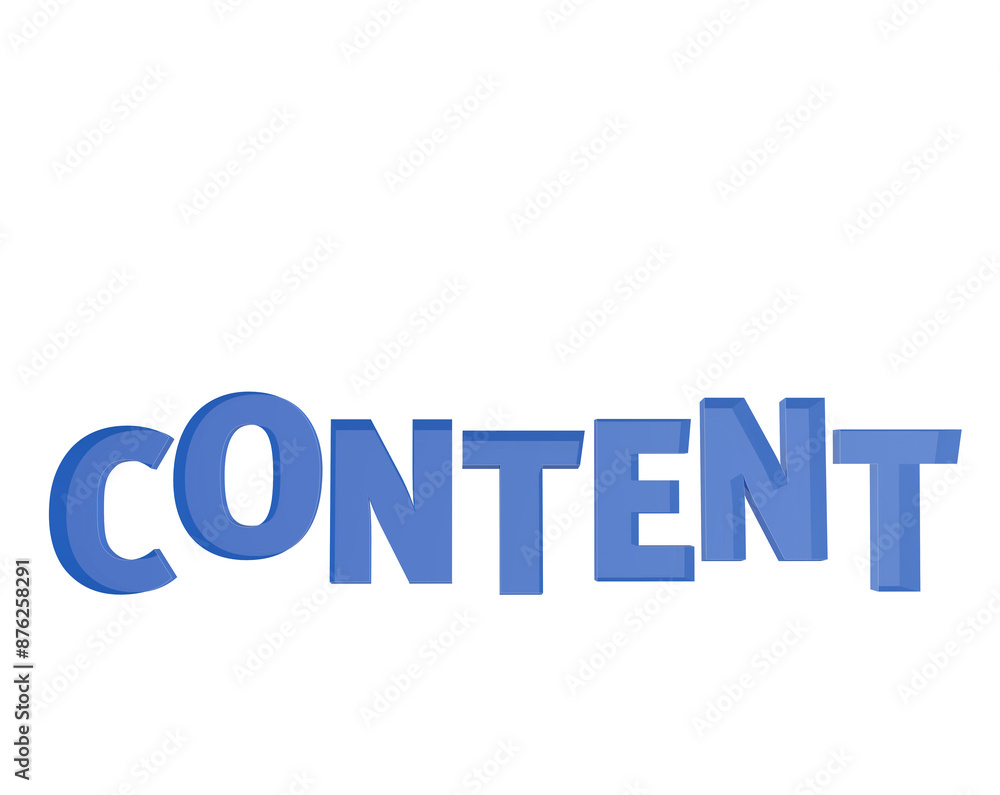 Poster content 3d text design