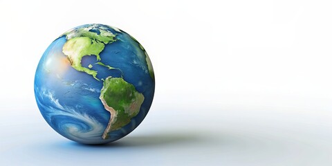 Fototapeta premium Earth day concept on white background, World environment day. 