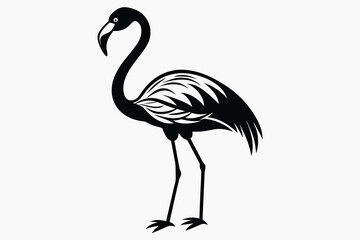 Fototapeta premium flamingo silhouette vector illustration.eps