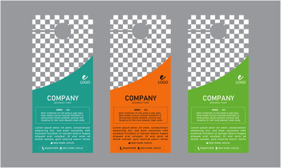 Naklejka premium Door hanger design teamplate for you business company