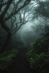 Exploring the mysterious forest scenes, revealing the enchanting and shadowy beauty hidden within dense woodland areas.