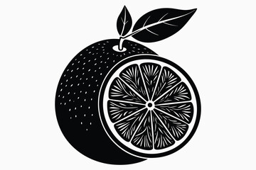 tangy grapefruit fruit silhouette.eps