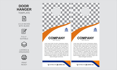 Door hanger design template for your business or company