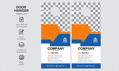 Door hanger design template for your business or company