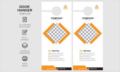Door hanger desgin template for your business or company