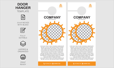Door hanger design template for your company